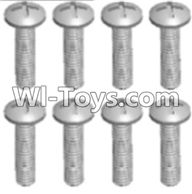 Wltoys A303 Parts-Round head tapping screw(M2.6X16 PB)-8pcs,1/12 Wltoys A303 RC Car Spare Parts Replacement Accessories